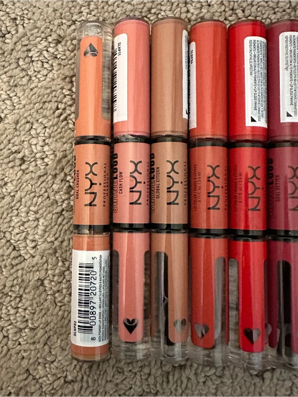 BRAND NEW NYX Shine Loud High Shine Lip Color 9-Piece Lot